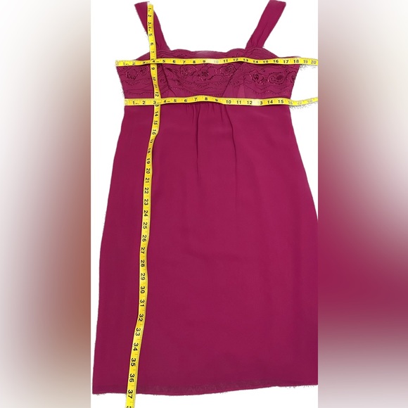 NWT Bandolino Magenta Pink Lotus Floral Bust Dress - Picture 4 of 5